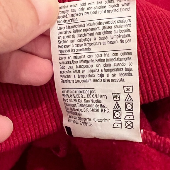 Champion Red Crew Sweatshirt | Size Large | Preowned | Good condition - Picture 7 of 9